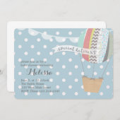 Heißluft-Ballon-Einladung Einladung (Vorne/Hinten)