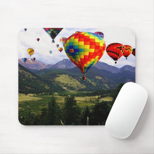 Heißluft-Ballon-Fahrt in den Rockies Mousepad (Mit Mouse)
