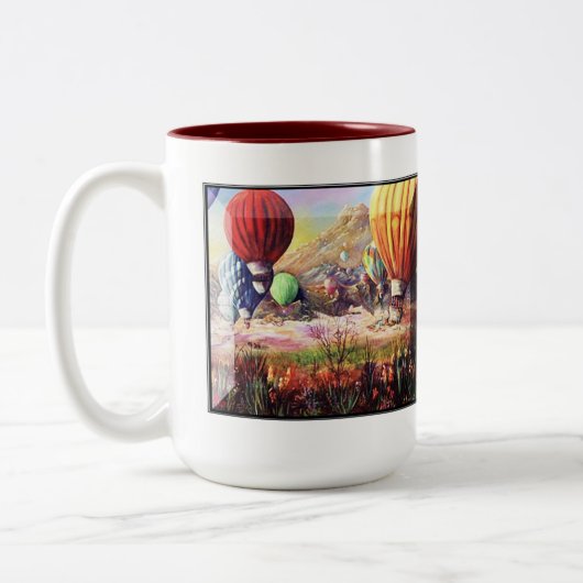 "Heißluft-Ballon-Fiesta" Zweifarbige Tasse (Links)