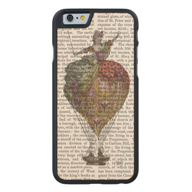 Heißluft-Ballon-Frau 3 Carved Wood iPhone Hülle (Rückseite)