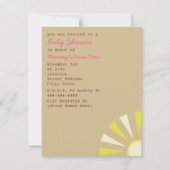 Heißluft-Ballon-Girly Babyparty-Einladung Einladung (Rückseite)