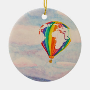 Heißluft-Ballon Keramik Ornament