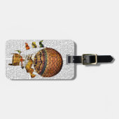 Heißluft-Ballon mit Flaggen Gepäckanhänger (Vorderseite horizontal)