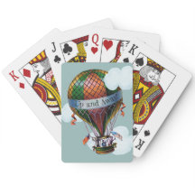 Heißluft-Ballon mit Wolken personifizieren