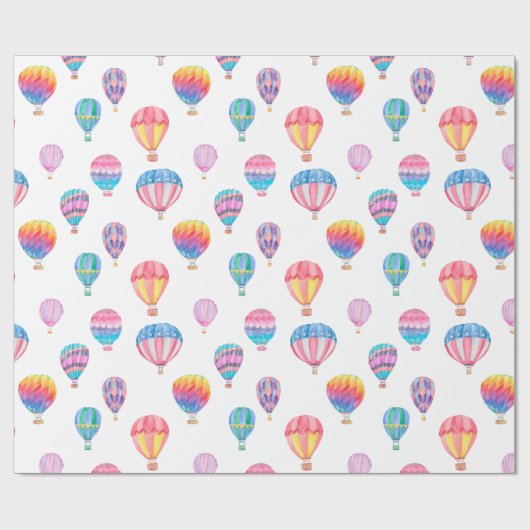 Heißluft-Ballon-Muster Geschenkpapier (Flach)