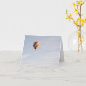 Heißluft-Ballon Notecard - horizontal Karte (Gelbe Blume)