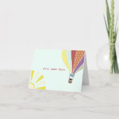 Heißluft-Ballon Notecard Karte (Vorderseite)
