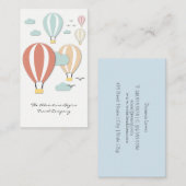 Heißluft-Ballon Papercut Art-Visitenkarte Visitenkarte (Vorne/Hinten)
