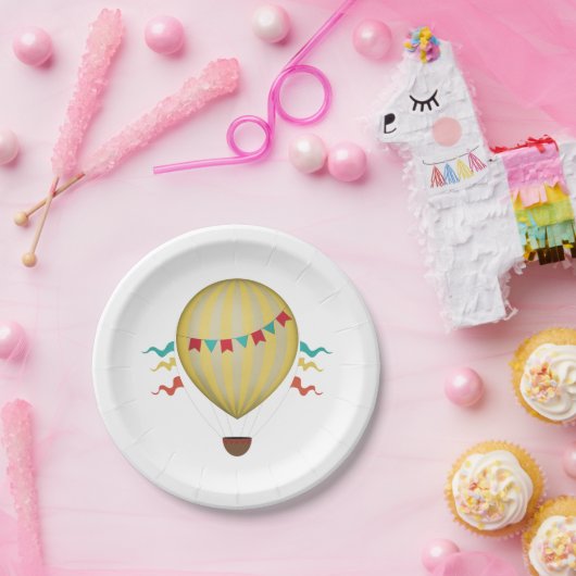 Heißluft-Ballon Pappteller (Party)