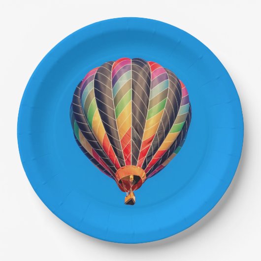 Heißluft-Ballon Pappteller (Vorderseite)
