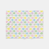 Heißluft-Ballon-Pastell-Muster Fleecedecke (Vorderseite (Horizontal))