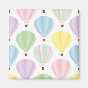 Heißluft-Ballon-Pastell-Muster Magnet