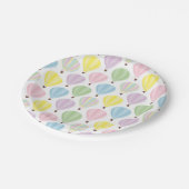 Heißluft-Ballon-Pastell-Muster Pappteller (Schrägansicht)