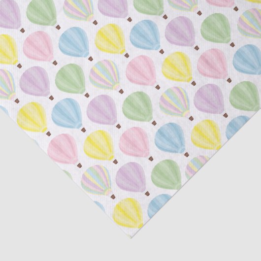 Heißluft-Ballon-Pastell-Muster Seidenpapier (Ausschnitt)