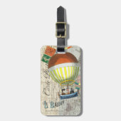 Heißluft-Ballon-Postkarte Gepäckanhänger (Vorderseite vertikal)