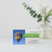 Heißluft-Ballon-Reise-Agent-Geschäfts-Karte Visitenkarte (Stehend Vorderseite)