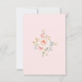 Heißluft-Ballon-Rosa-Goldblumenmädchen-1. Einladung (Rückseite)