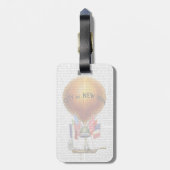 Heißluft-Ballon Stadt New York Gepäckanhänger (Rückseite vertikal)