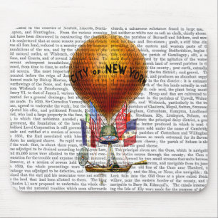 Heißluft-Ballon Stadt New York Mousepad