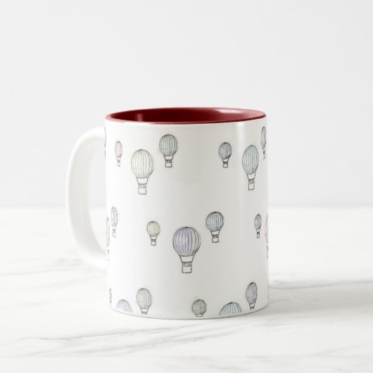 Heißluft-Ballon-Tasse - Farbe Zweifarbige Tasse (Vorderseite Links)
