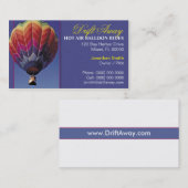 Heißluft-Ballon-Visitenkarte Visitenkarte (Vorne/Hinten)