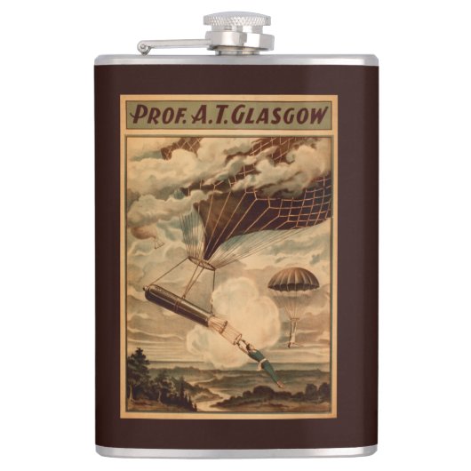 Heißluft-Ballon-Zirkus-Theater-Plakat Glasgows Flachmann (Vorderseite)