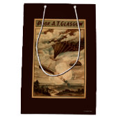 Heißluft-Ballon-Zirkus-Theater-Plakat Glasgows Mittlere Geschenktüte (Rückseite)