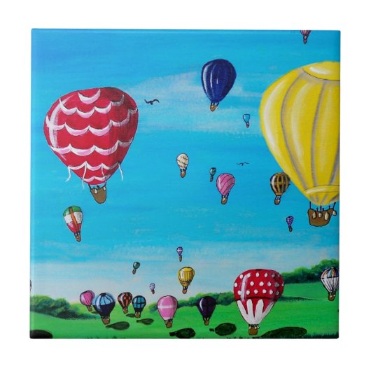Heißluft-Ballone Fliese (Vorderseite)