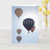 Heißluft-Ballone gegen den Sun Karte (Gelbe Blume)