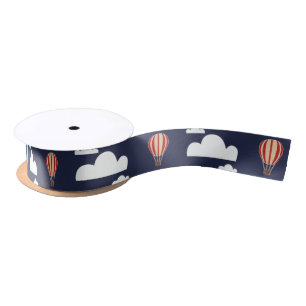 Heißluft-Ballone u. Wolken Satinband