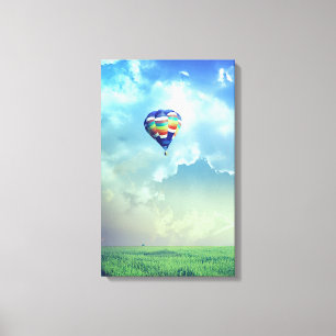 Heißluftballon 13 gesteppte Canvas Print Leinwanddruck