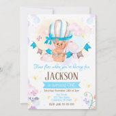 Heißluftballon 1. Geburtstag Einladung (Vorderseite)