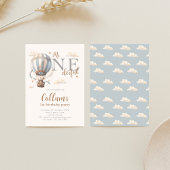 Heißluftballon 1. Geburtstag Einladung