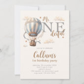 Heißluftballon 1. Geburtstag Einladung (Vorderseite)