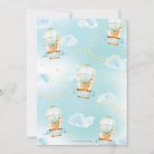 Heißluftballon 1. Geburtstag Jungle Animals Boy Dankeskarte (Rückseite)