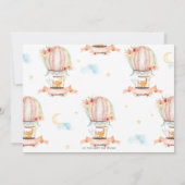 Heißluftballon 1. Geburtstagsjungle Tiere Foto Einladung (Rückseite)