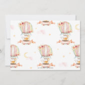 Heißluftballon 1. Geburtstagsjungle Tiere Foto Einladung (Rückseite)