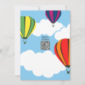 Heißluftballon 3. Geburtstagskarte Party Einladung (Rückseite)