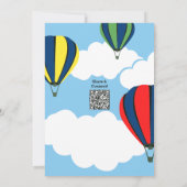 Heißluftballon 6. Geburtstagsparty Einladungskarte Einladung (Rückseite)