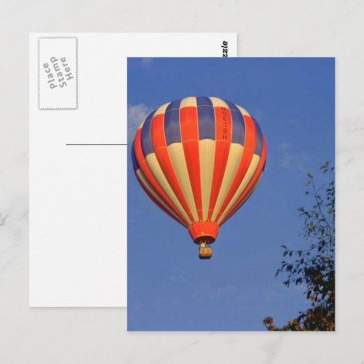 Heißluftballon (7) postkarte (Vorne/Hinten)