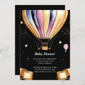 Heißluftballon Adventure Baby Dusche Einladung (Vorne/Hinten)