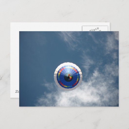 Heißluftballon Akzent Postkarte (Vorne/Hinten)