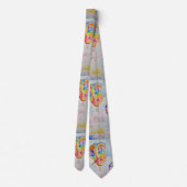 Heißluftballon Aquarellmalerei Poster Krawatte (Rückseite)