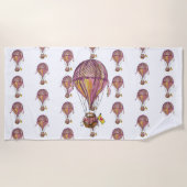 Heißluftballon Art Strandtuch (Vorderseite)
