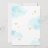 Heißluftballon Auf und Ab Babydusche Einladung (Rückseite)