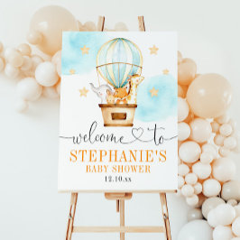 Heißluftballon Auf und Ab Begrüßungszeichen Poster