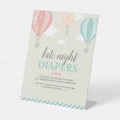 Heißluftballon Auf- und Abfahrt Spätes Nachttauche Sockelschild (Vorderseite)