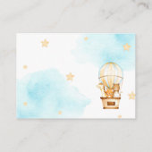 Heißluftballon Auf- und Abfahrt Windeln Raffel Begleitkarte (Rückseite)