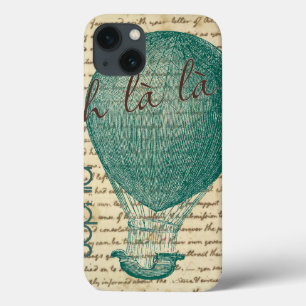 Heißluftballon auf Vintage-Handschrift Oh La La! Case-Mate iPhone Hülle