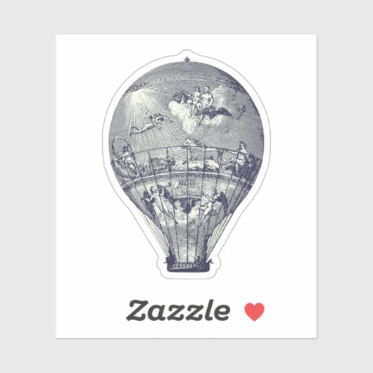 Heißluftballon Aufkleber (Blatt)